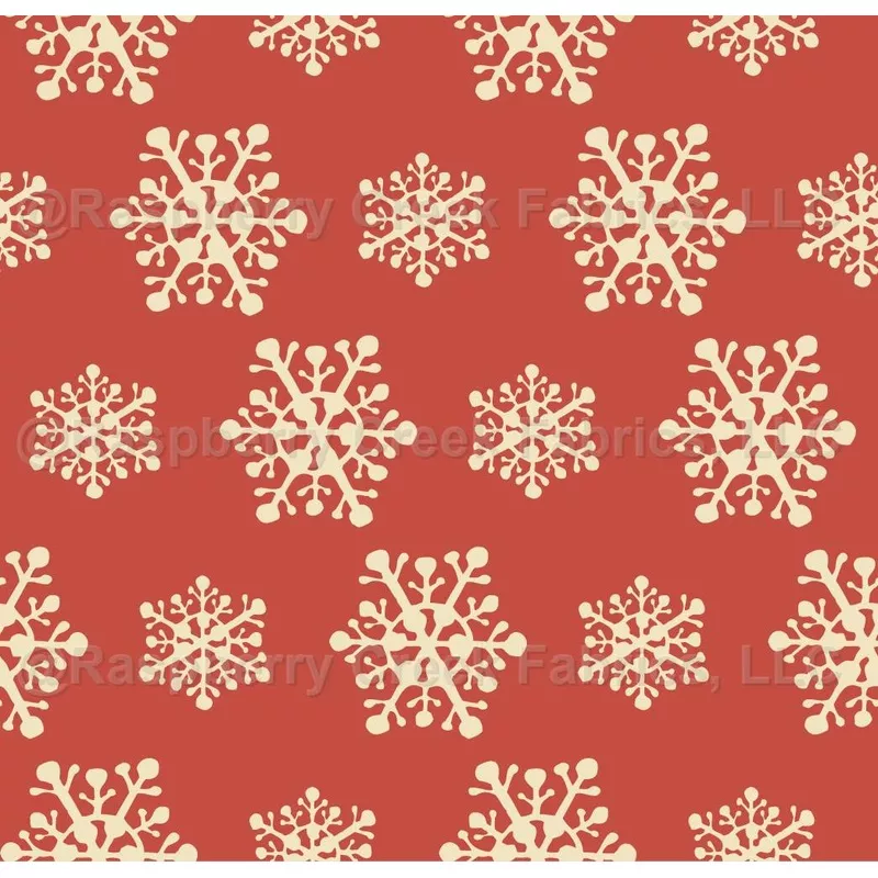 Single Snowflake Cream and Red
