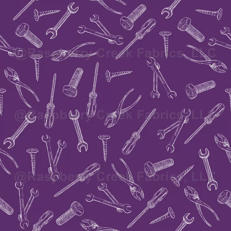 Sketched Tools on Eminence Purple