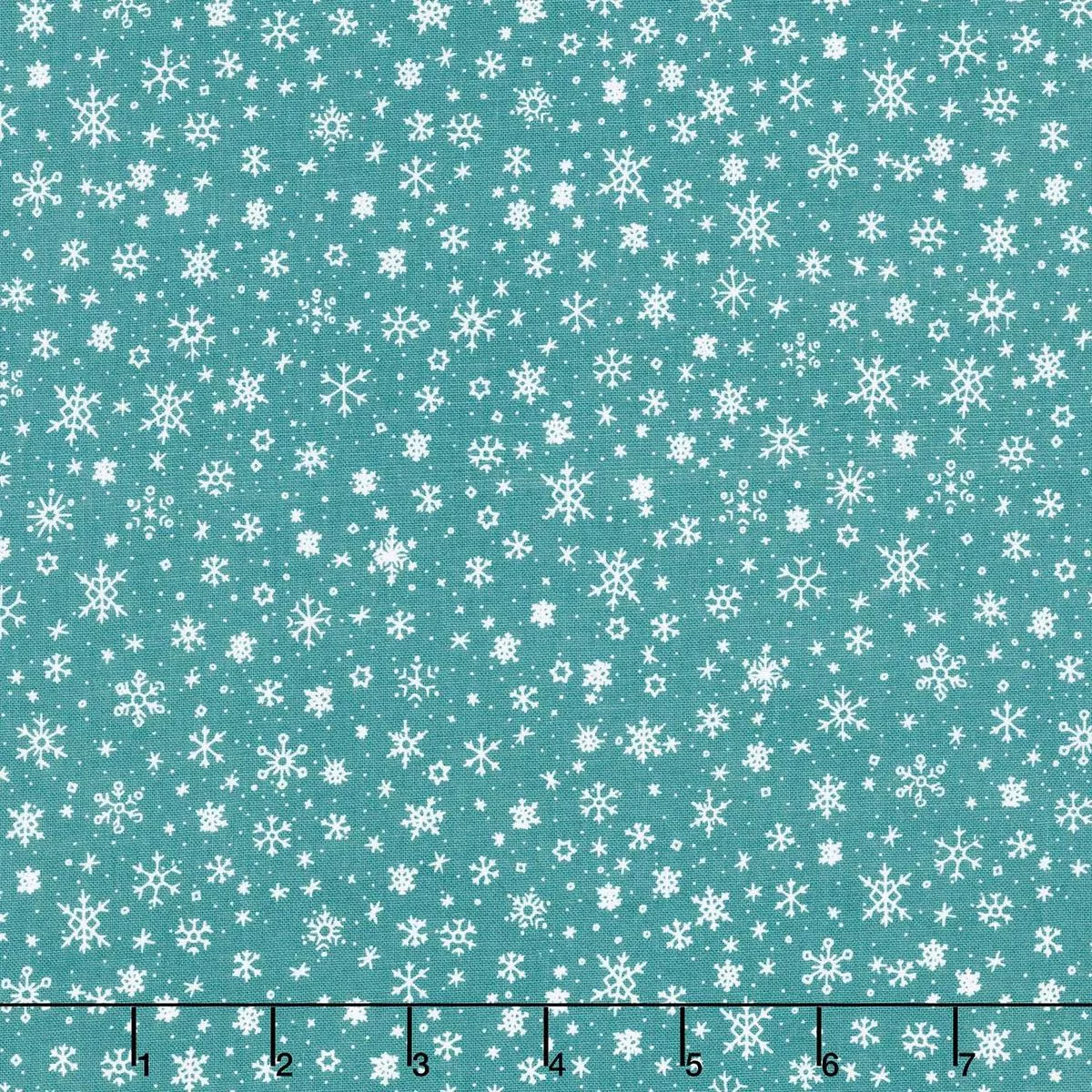 ski-hill-snowflakes-teal-yardage Ski Hill – Snowflakes Teal Yardage