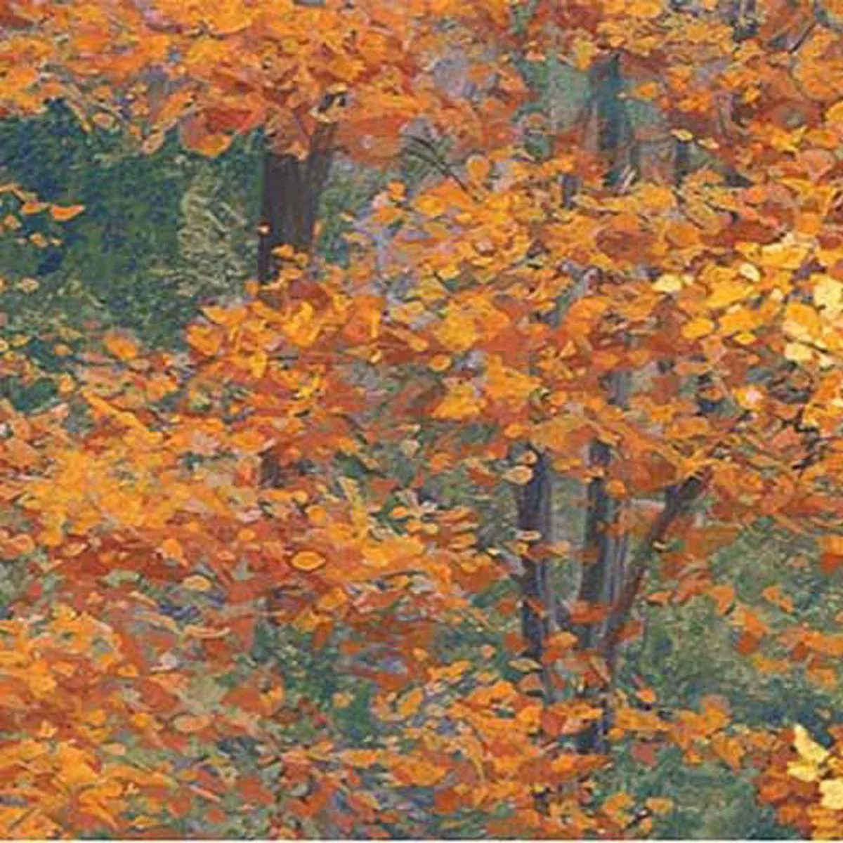 small-fall-colored-leaves-cotton-fabric Small Fall-Colored Leaves Cotton Fabric