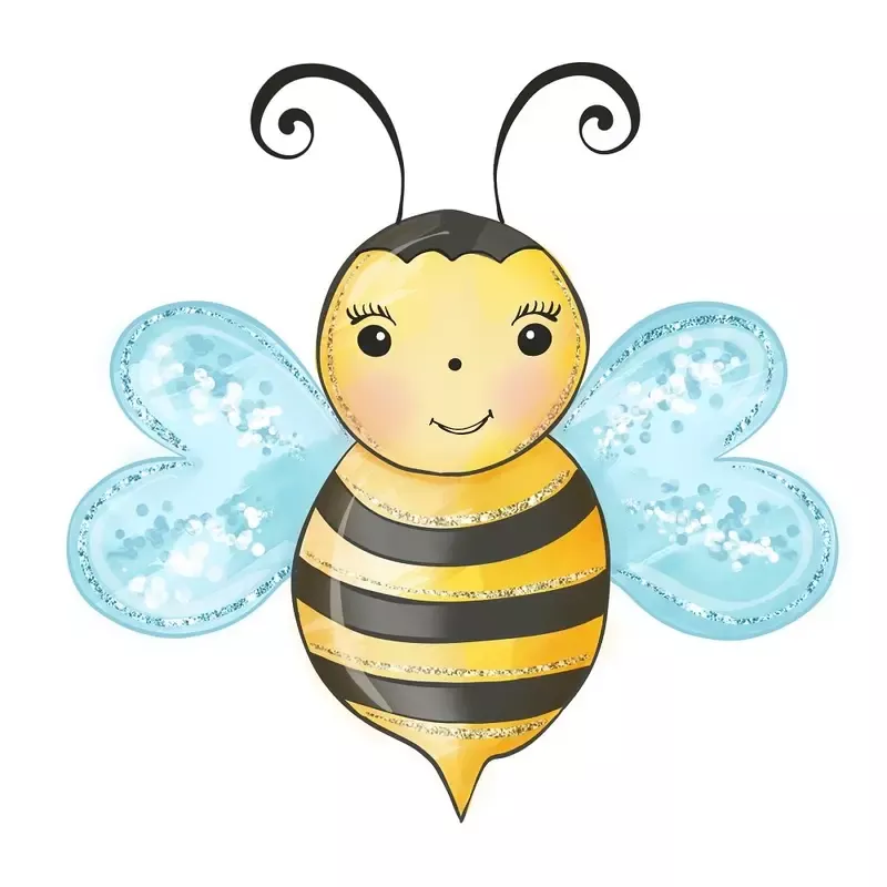 smiling-honey-bee-fabric-panel Smiling Honey Bee Fabric Panel