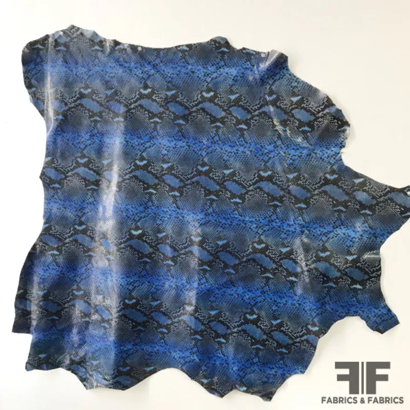Snake Print Finished Goat Skin