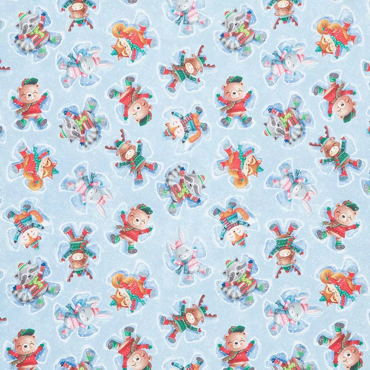 snow-angels-tossed-snow-angels-light-blue-yardage Snow Angels – Tossed Snow Angels Light Blue Yardage