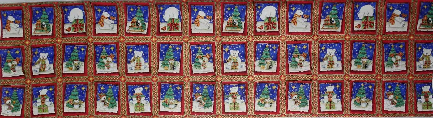 Snowmen + Polar Bear Labels Panel (Red)