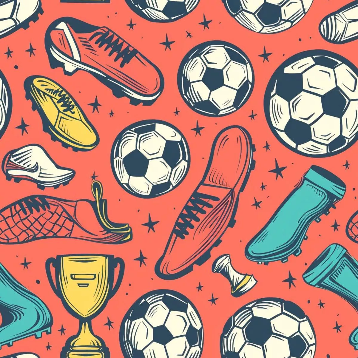 Soccer Fun Pattern 7 Quilting Cotton Fabric