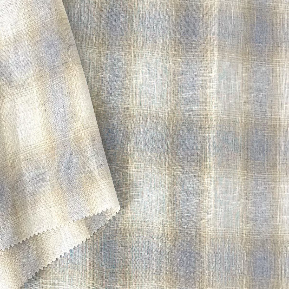 soft-neutral-plaid-linen100-linen-fabric-8297 Soft Neutral Plaid Linen100% Linen Fabric 8297