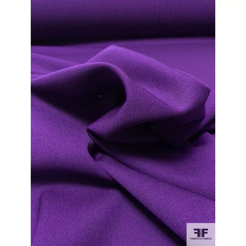 Solid Wool Gabardine Suiting – Dark Purple