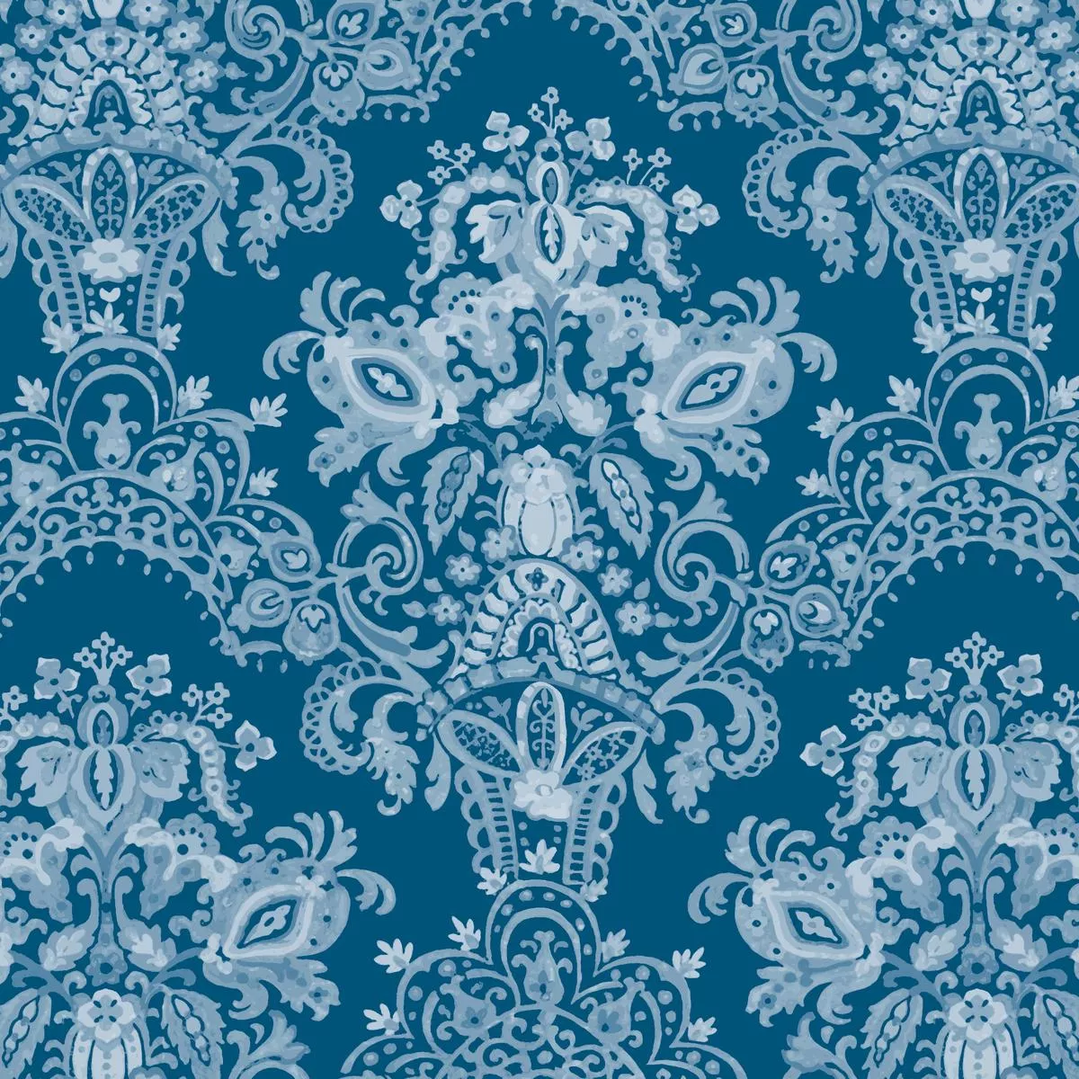 solstice-garden-on-blue-fabric Solstice Garden on Blue Fabric