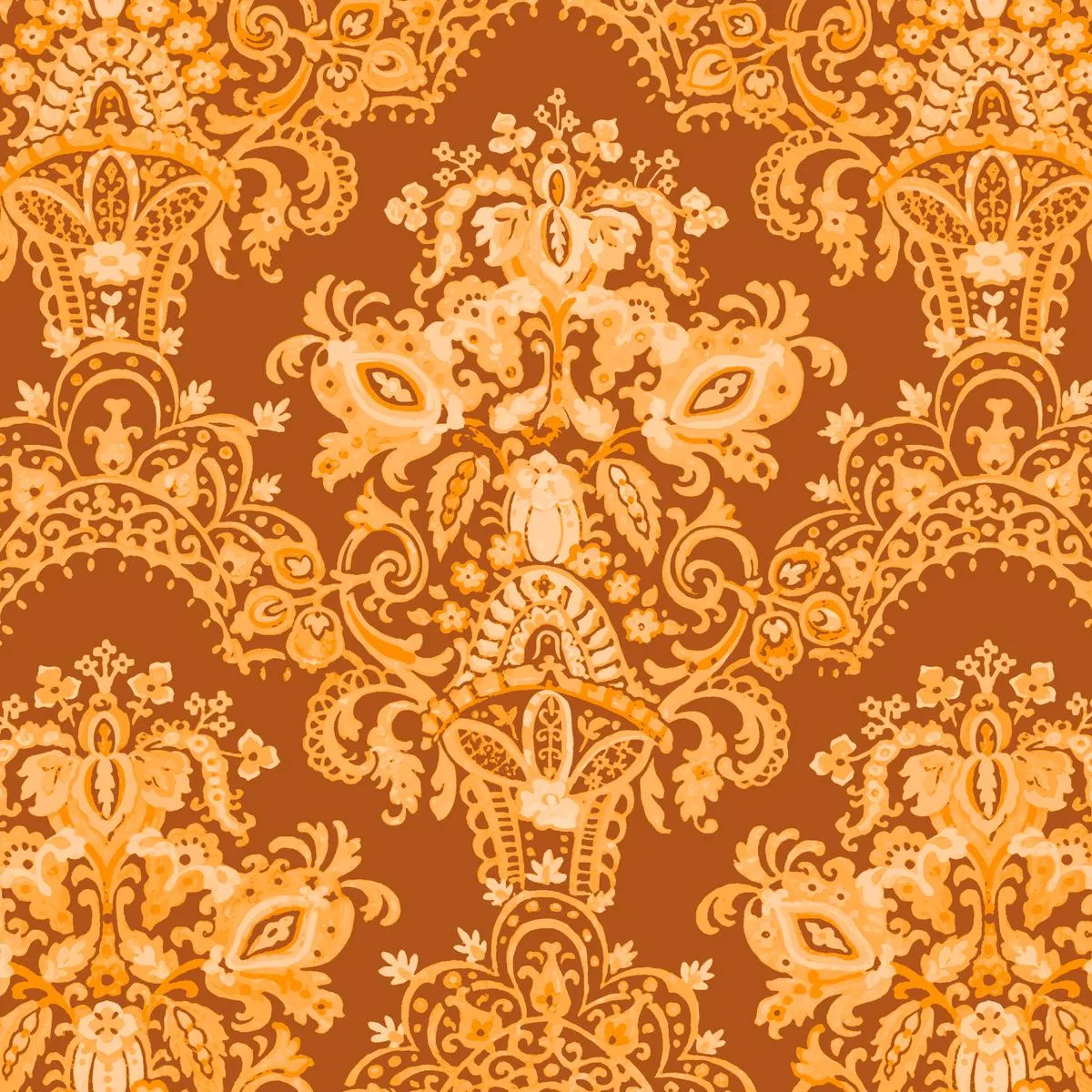 solstice-garden-on-gold-fabric Solstice Garden on Gold Fabric