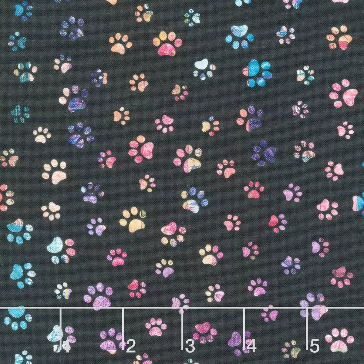 sophisticat-paw-prints-black-yardage Sophisticat – Paw Prints Black Yardage