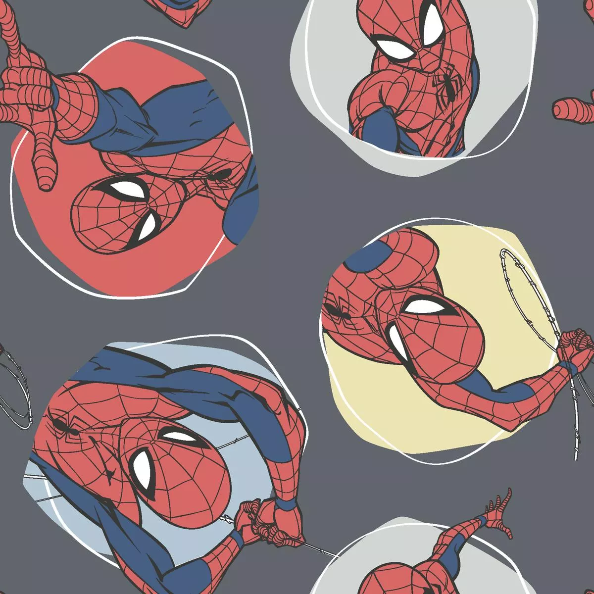 spider-man-multi-color-badges-on-gray Spider-Man Multi Color Badges on Gray