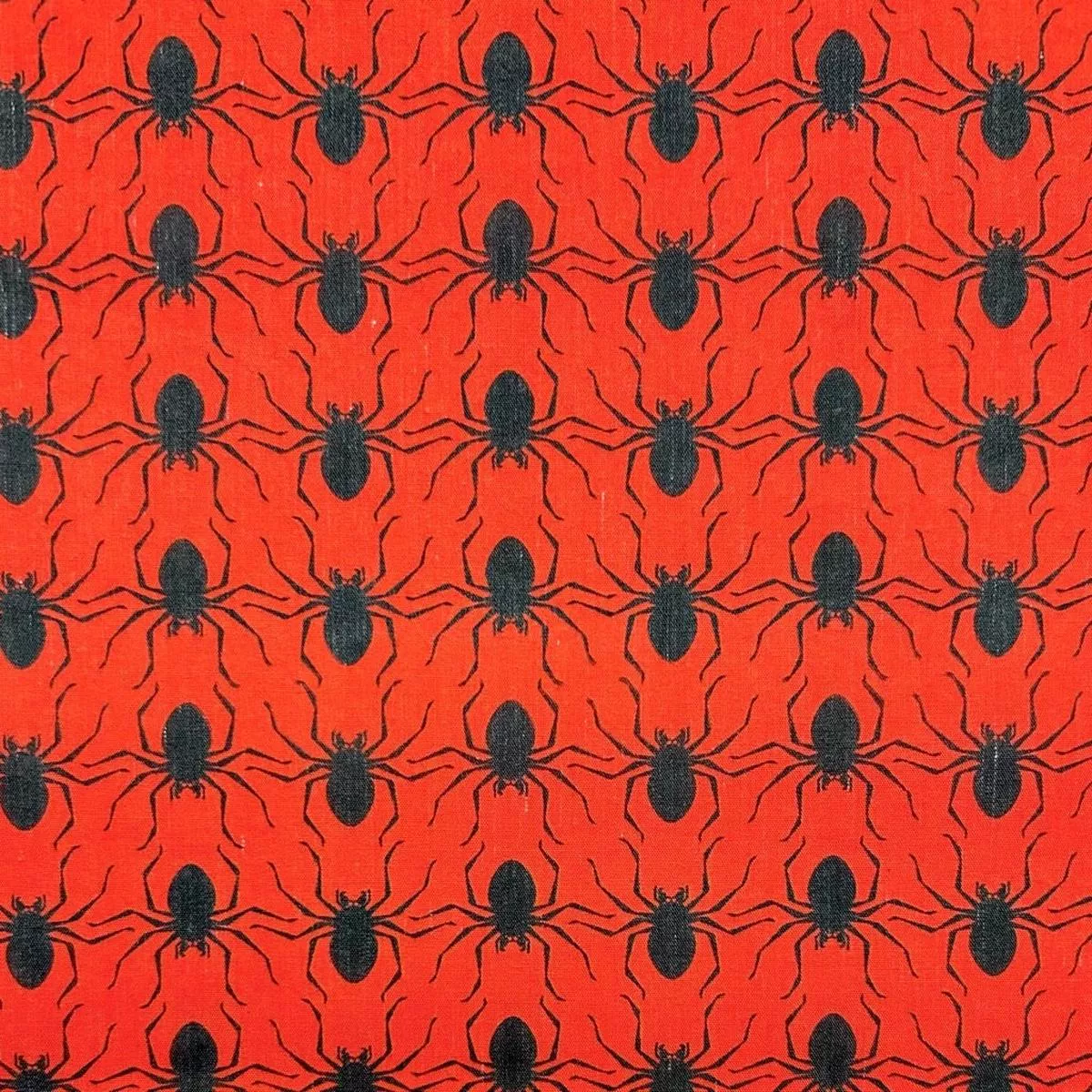 spiders-on-red-polycotton-fabric Spiders on Red Polycotton Fabric