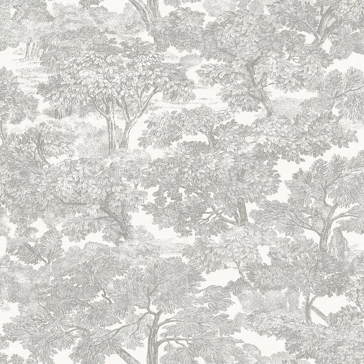 spinney-grey-toile-wallpaper Spinney Grey Toile Wallpaper