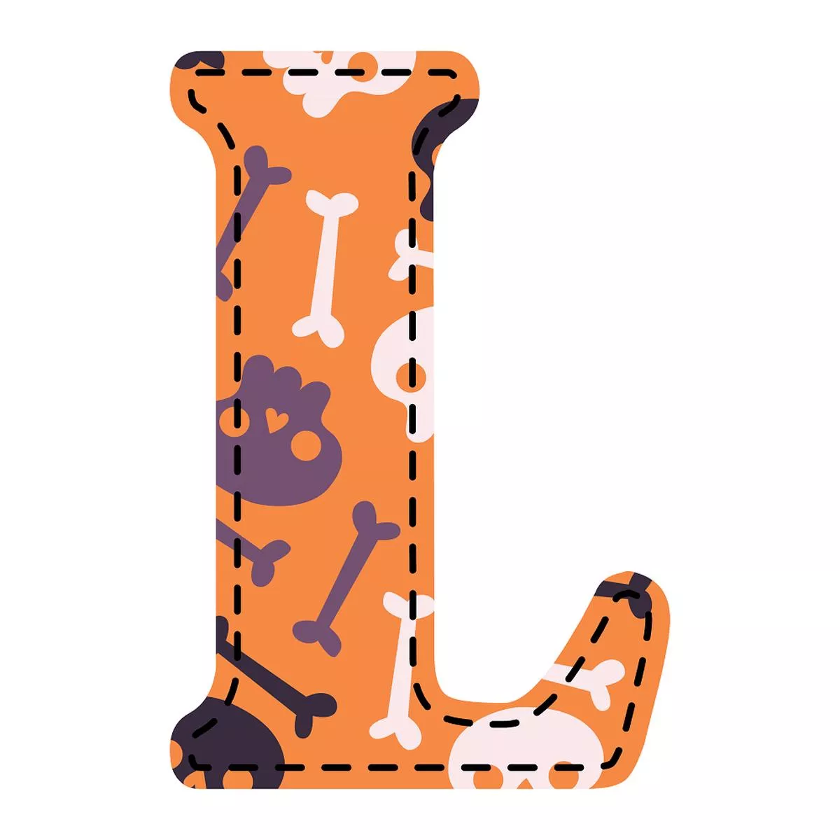 spooky-letter-l-fabric-panel Spooky Letter ”L” Fabric Panel