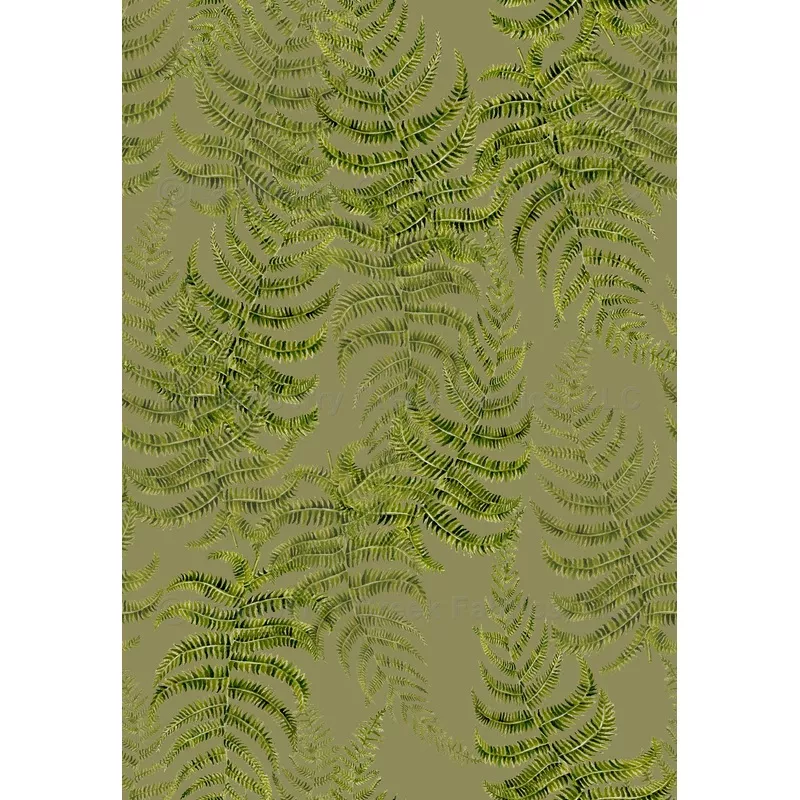 spring-fern-hand-painted-botanical-pattern-on-green Spring Fern Hand-Painted Botanical Pattern on Green