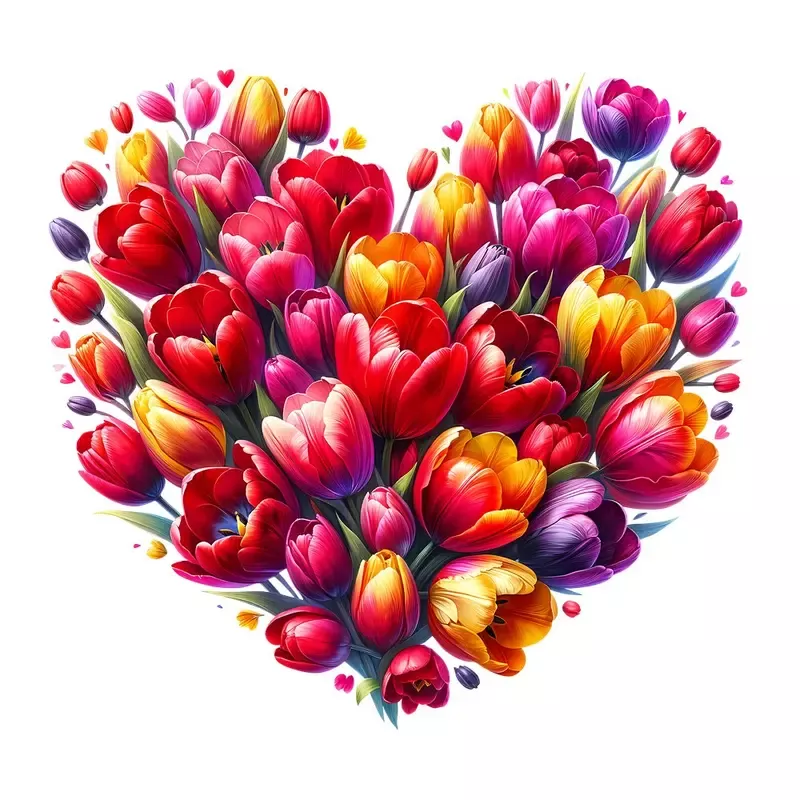 spring-heart-flowers-6-fabric-panel Spring Heart Flowers #6 Fabric Panel