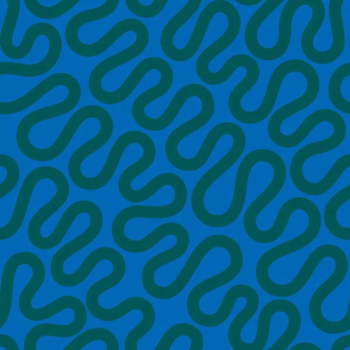 Squiggle Cool Blue by Emily Van Hoff