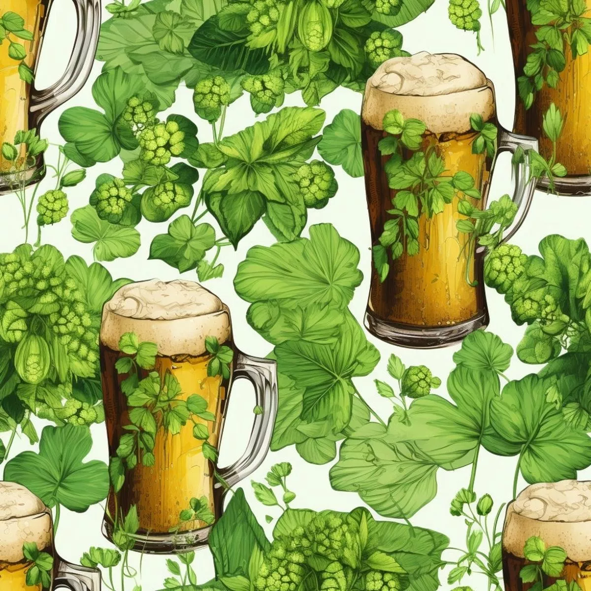 St. Patrick’s Day Glam Pattern 16 Quilting Cotton Fabric