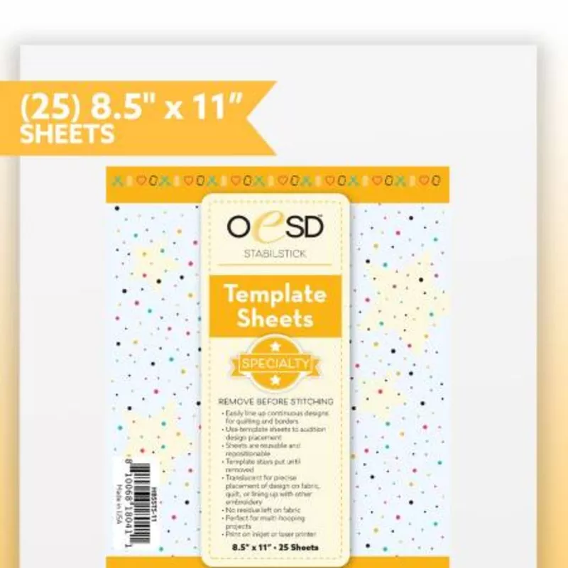 StabilStick Template Sheets– 8.5″ x 11″ (25 Sheets)