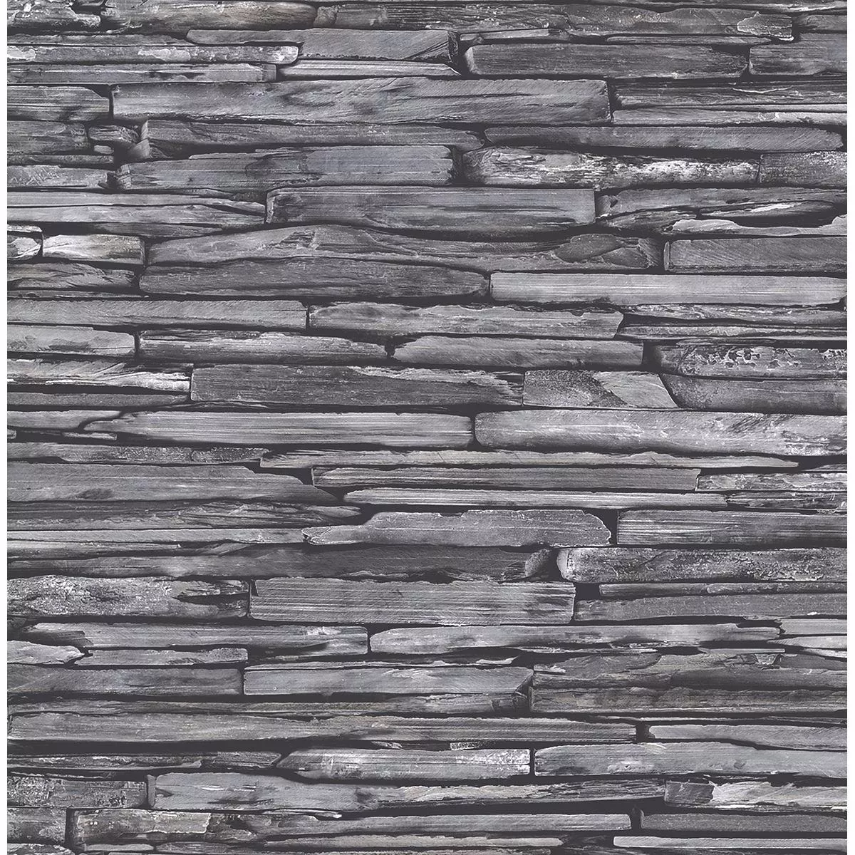stacked-slate-charcoal-industrial-wallpaper Stacked Slate Charcoal Industrial Wallpaper