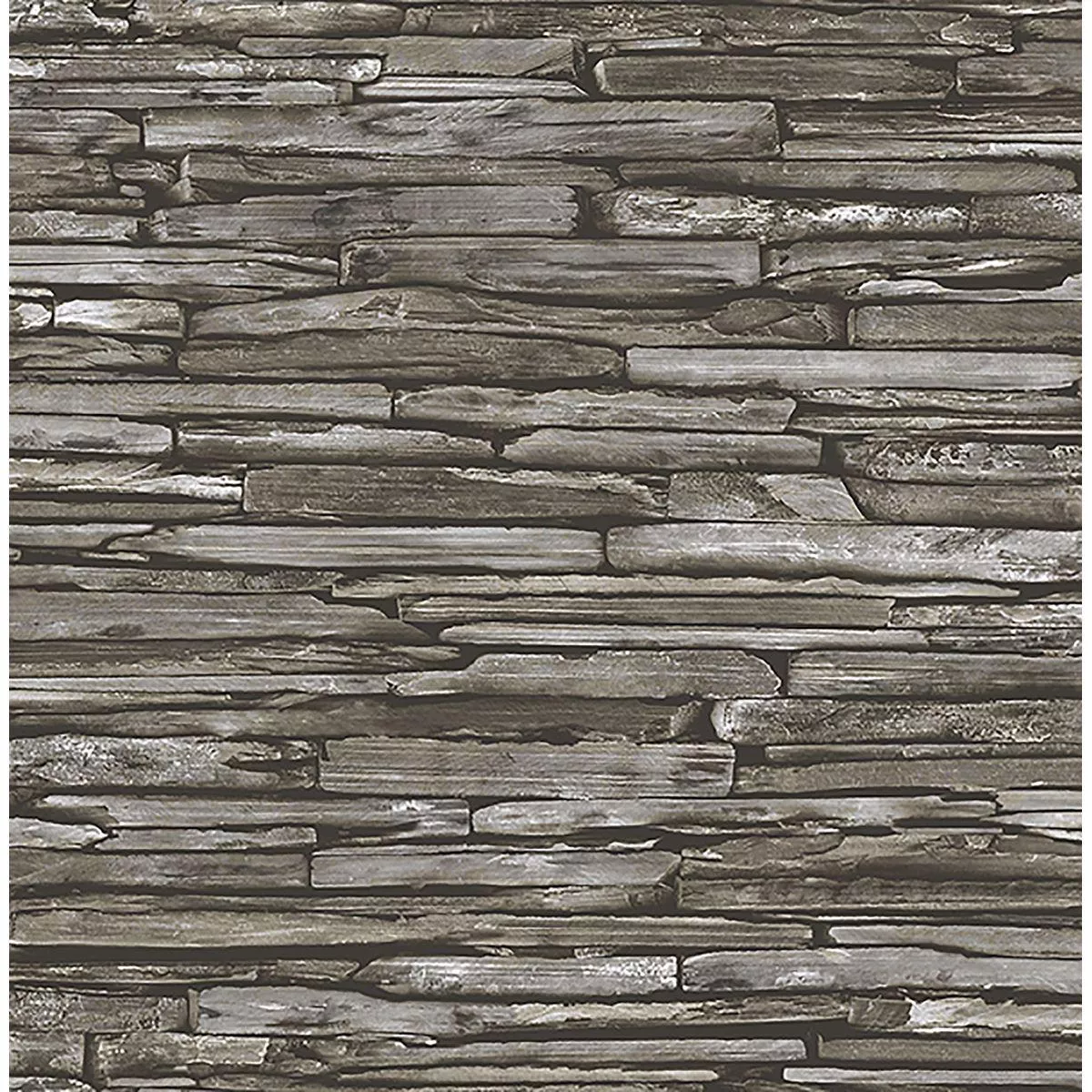 Stacked Slate Green Industrial Wallpaper