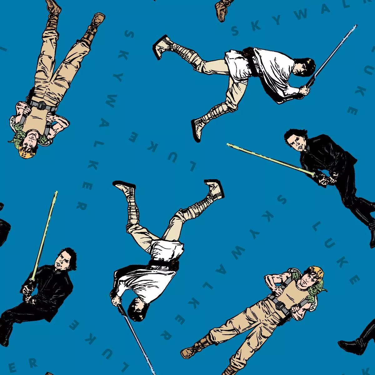 star-wars-luke-skywalker-poses-toss-on-blue STAR WARS Luke Skywalker Poses Toss on Blue