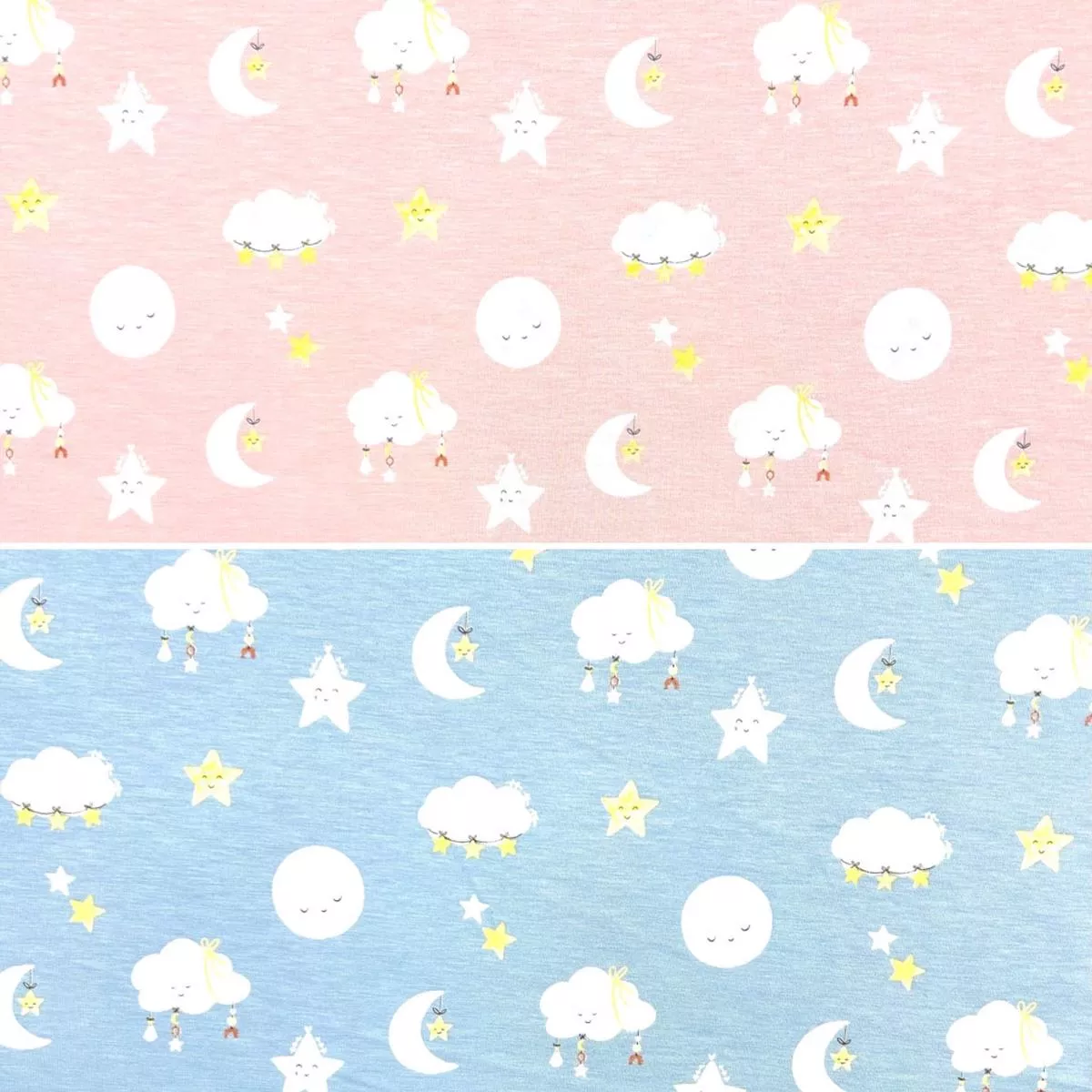 Starry Skies Bamboo Cotton Jersey Fabric