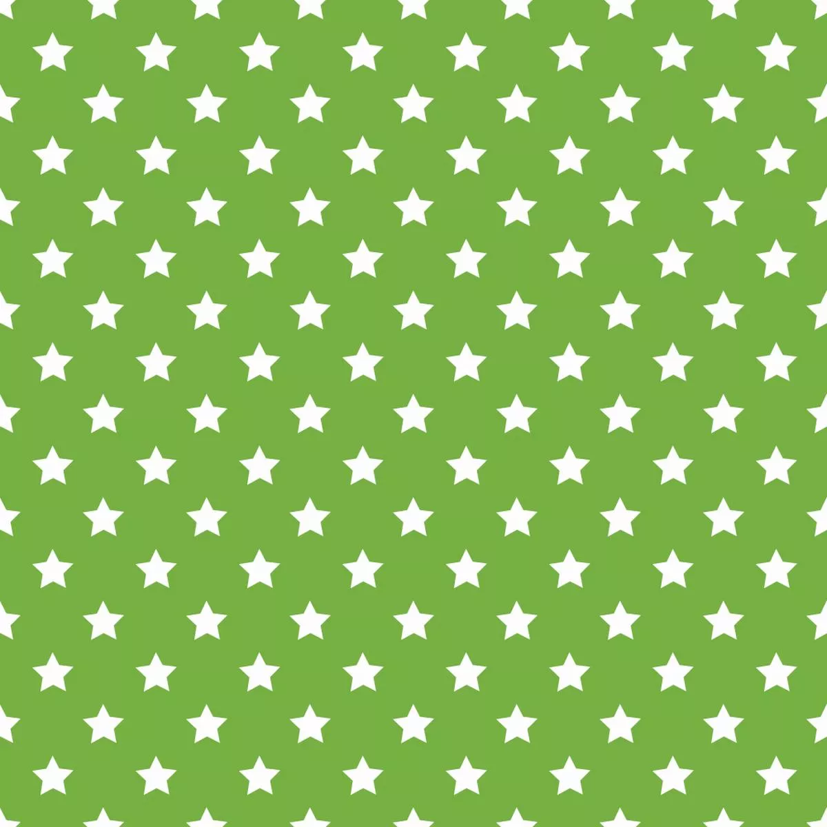 stars-basics-fabric-white-on-spring-green Stars Basics Fabric – White on Spring Green