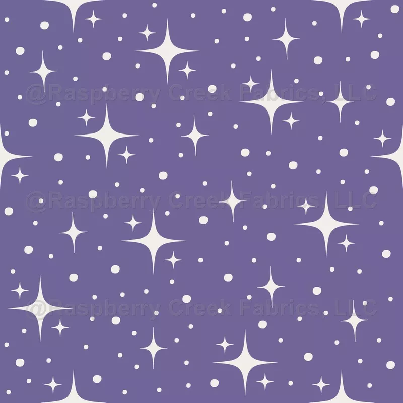 Stars & Dots on Gray Indigo