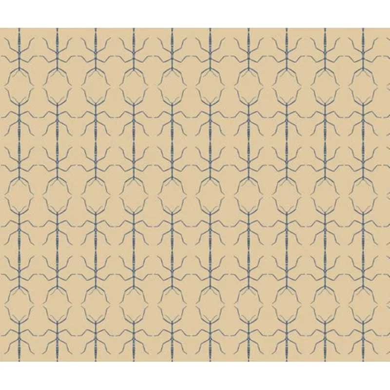 stickbug-wheat-blue-wallcovering Stickbug Wheat Blue Wallcovering