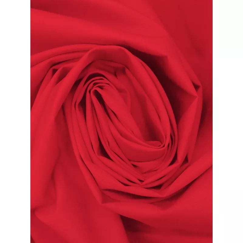 Stop Red Polyester/Cotton Triumph Poplin Jacketing – Robert Kaufman – 58W