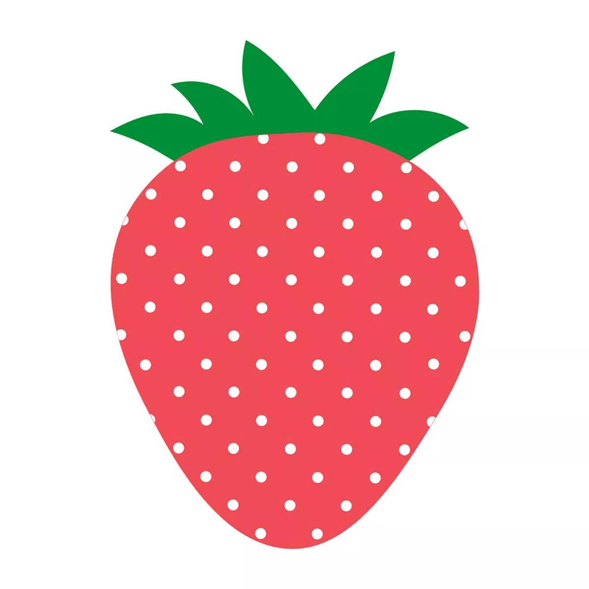 strawberry-patch-dots-pattern-fabric-panel Strawberry Patch Dots Pattern Fabric Panel
