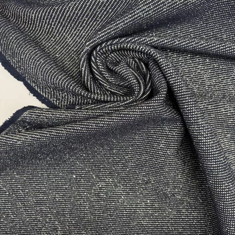 striped-blue-white-cotton-lurex-tweed Striped Blue-White Cotton Lurex Tweed