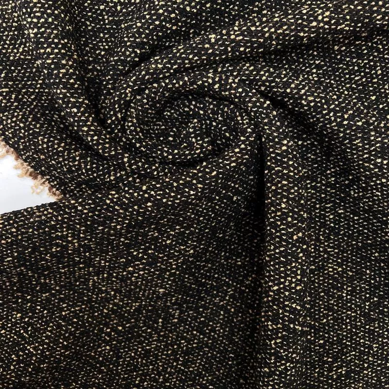 Striped Brown-Beige Wool Tweed