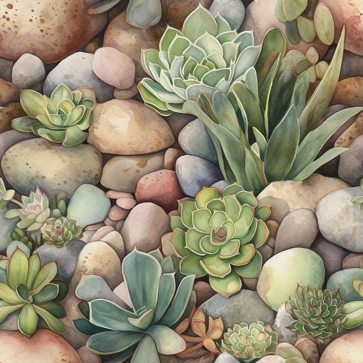 Succulents & Cacti Pattern #6 Fabric