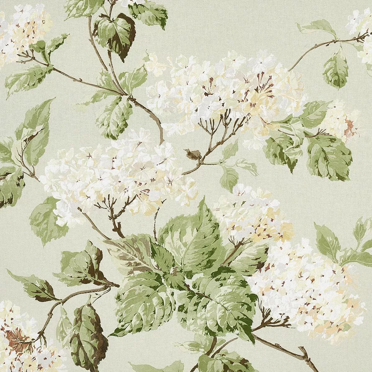 summer-hydrangea-celadon-fabric Summer Hydrangea Celadon Fabric
