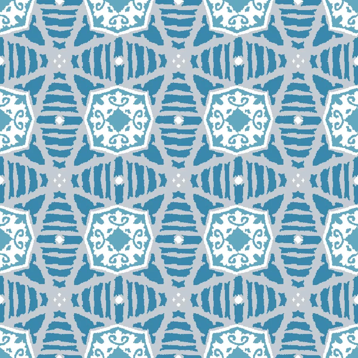 Sunburst on Blue Fabric