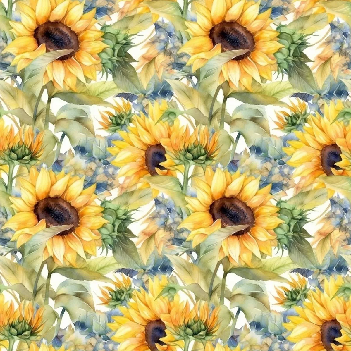 Sunflower and Butterfly Pattern 23 Quilting Cotton Fabric