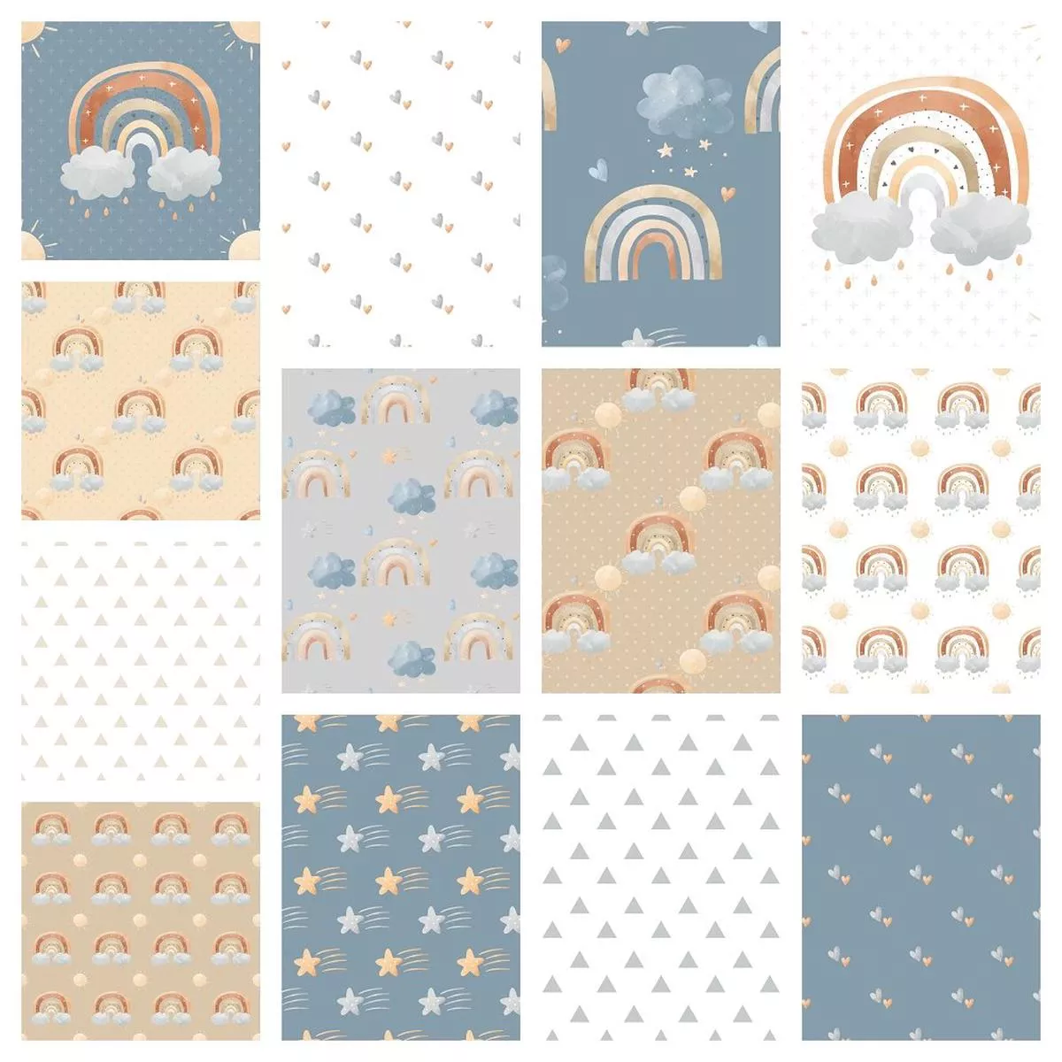 Sunny Day Blues Fabric Collection – 1/2 Yard Bundle