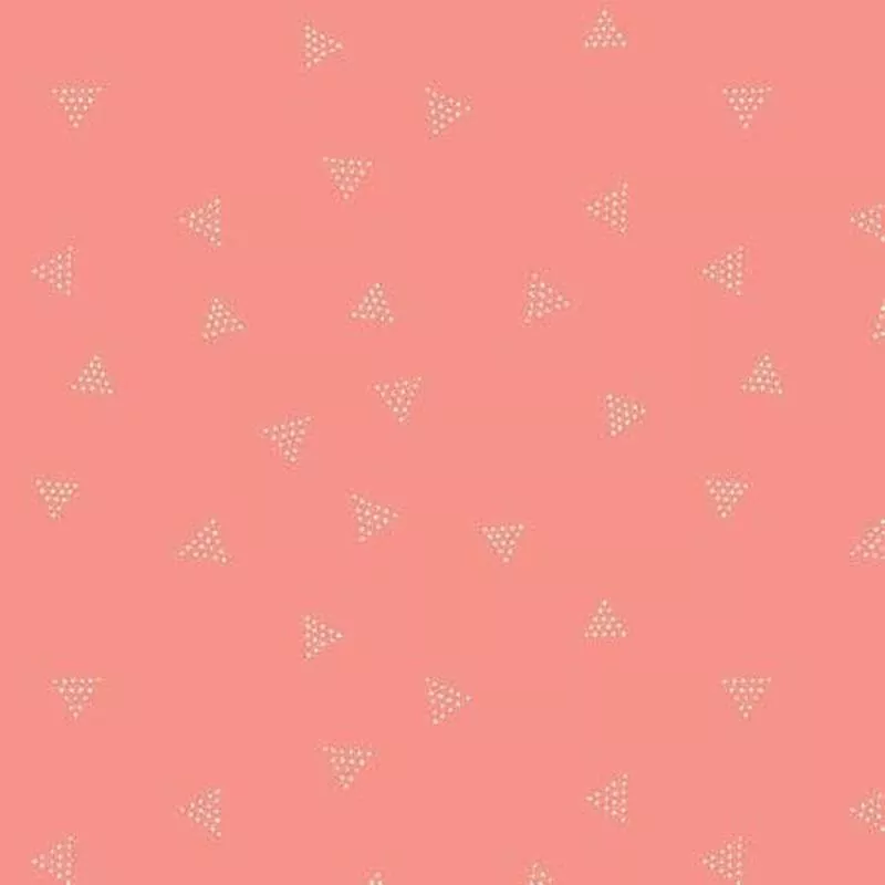 sunset-dotted-triangles-coral-cotton-lycra-jersey-knit Sunset Dotted Triangles Coral Cotton Lycra Jersey Knit