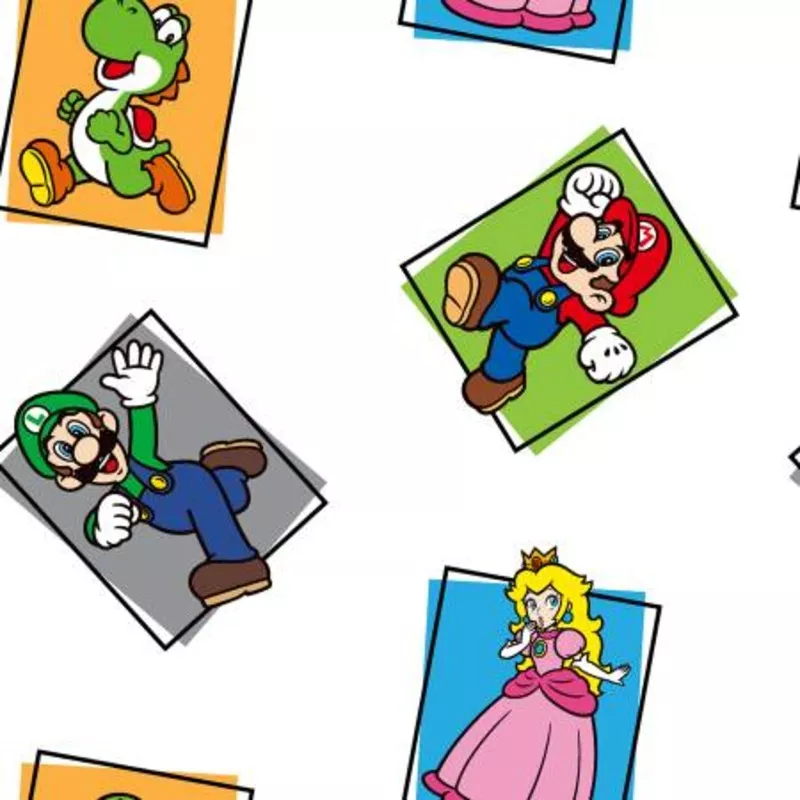Super Mario Bro. – Character Color Block – Cotton Fabric