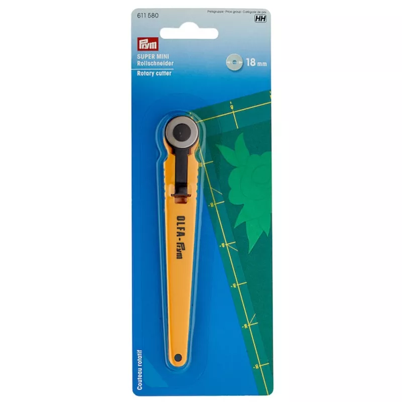 super-mini-rotary-cutter-18mm-olfa-prym Super Mini Rotary Cutter 18mm – Olfa Prym