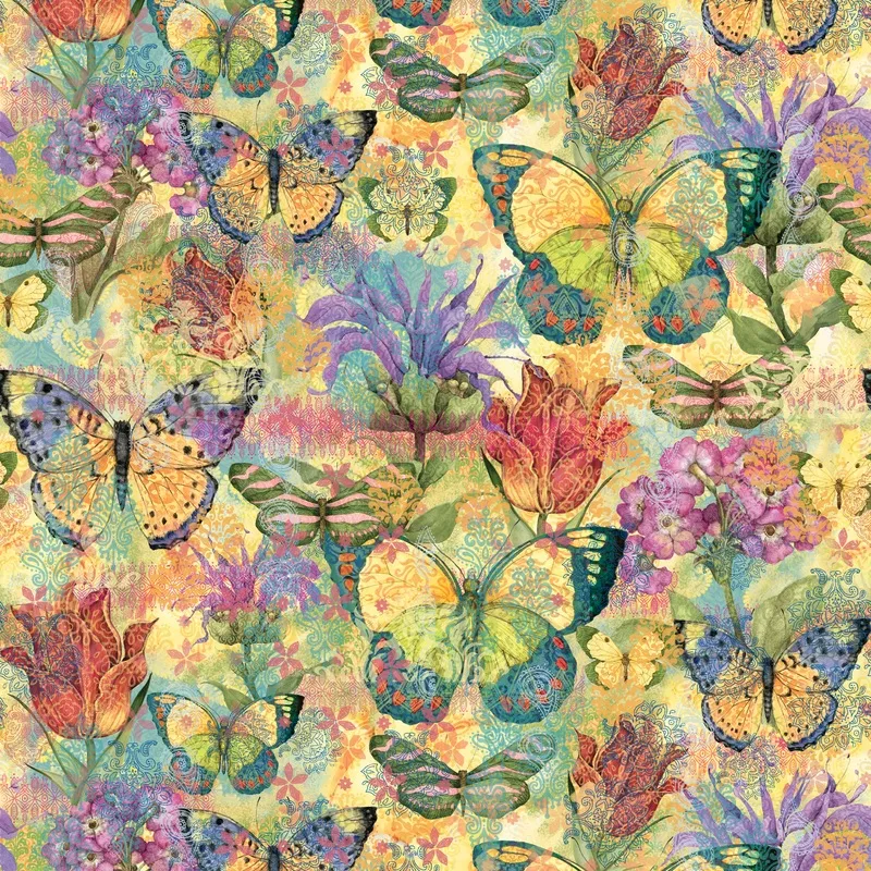 susan-winget-vintage-butterfly-floral-pattern-fabric Susan Winget – Vintage Butterfly – Floral Pattern Fabric