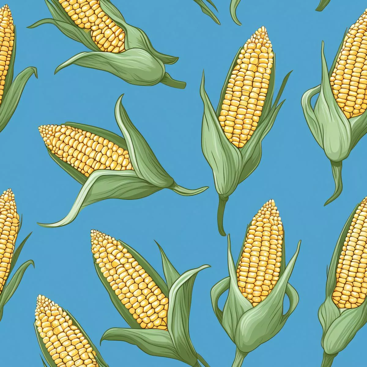 Sweet Corn Pattern 1 Quilting Cotton Fabric