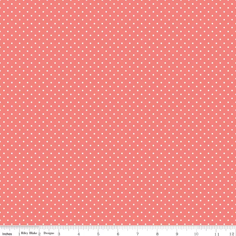 swiss-dot-white-on-lipstick-yardage-by-riley-blake-designs Swiss Dot White on Lipstick Yardage by Riley Blake Designs