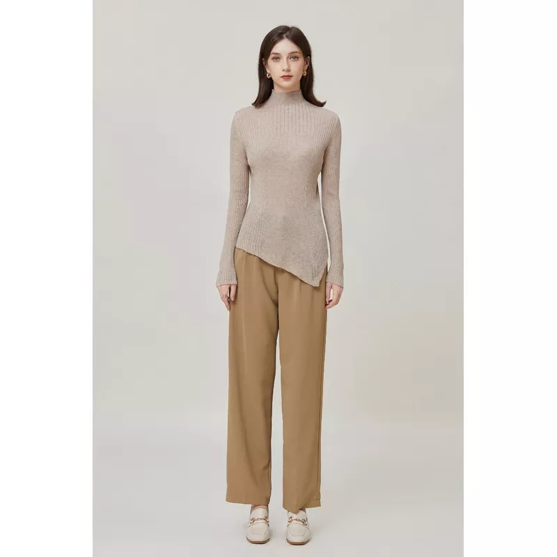 sylphide-amelie-camel-ribbed-wool-sweater Sylphide | Amelie Camel Ribbed Wool Sweater