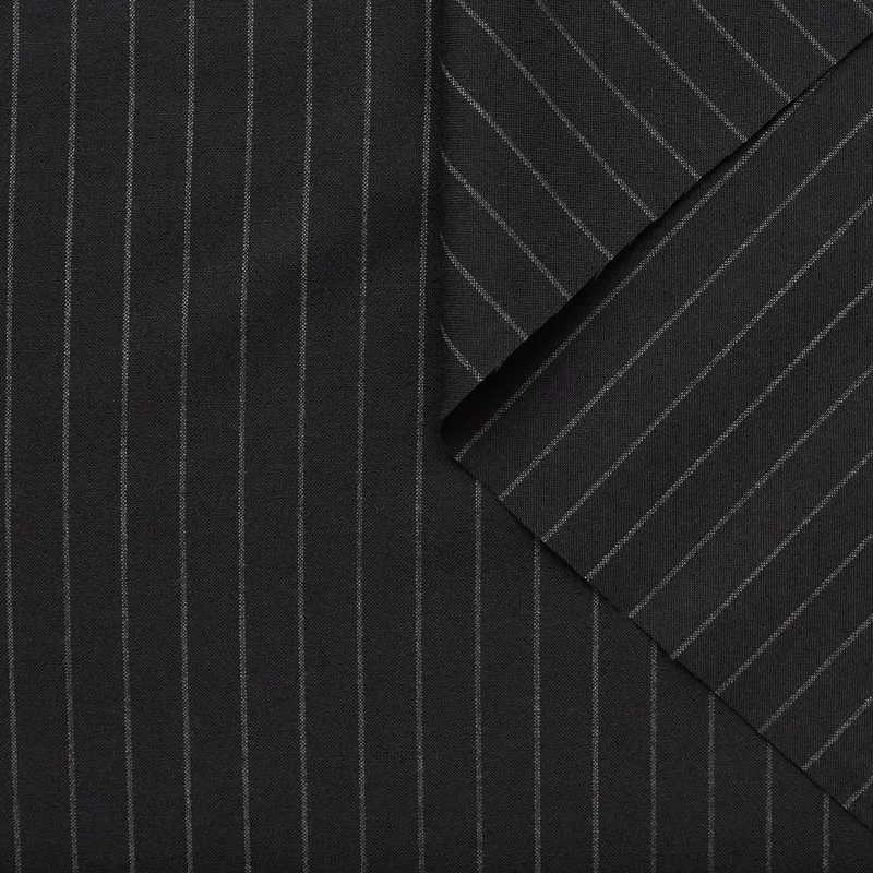 t22a03016-fine-pinstripe-wool-suiting-meteorite T22A03016 | Fine Pinstripe Wool Suiting Meteorite
