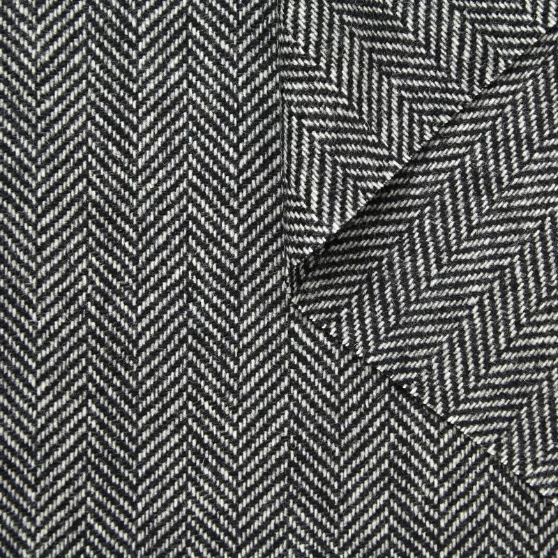 t23a05253-wool-herringbone-tweed-black T23A05253 | Wool Herringbone Tweed Black