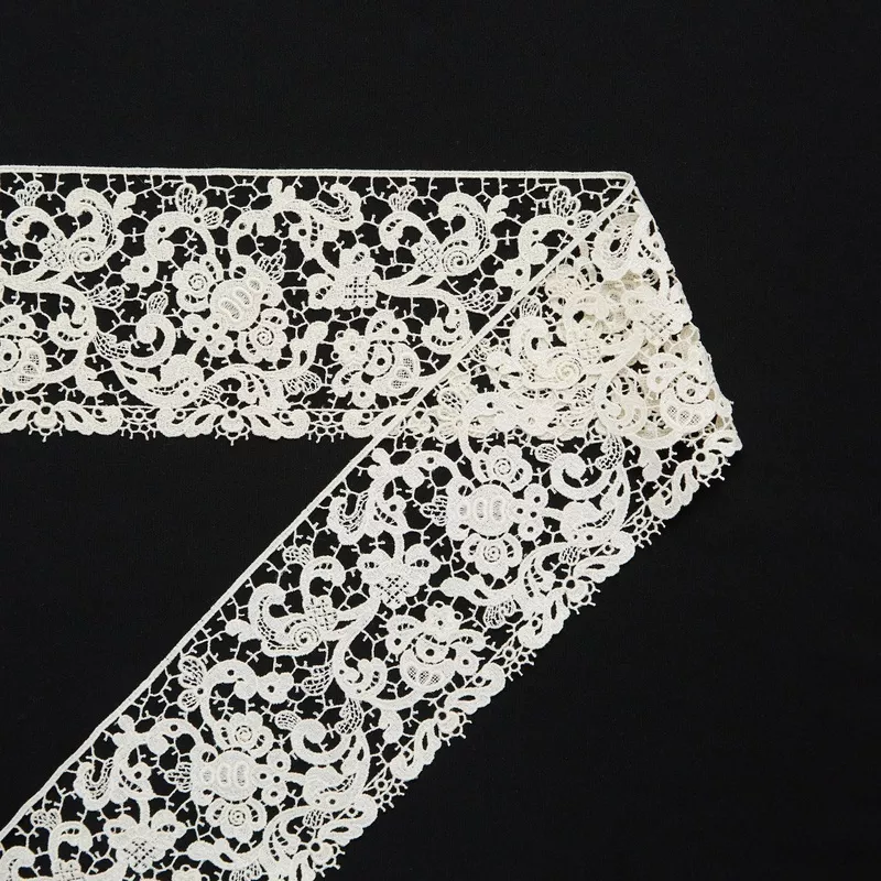 t24m10248-floral-guipure-galloon-10cm-pristine T24M10248 | Floral Guipure Galloon 10cm Pristine