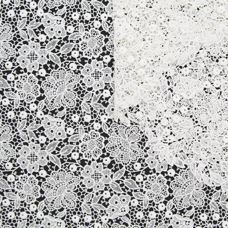 T24M10328 | Floral Guipure Lucent White